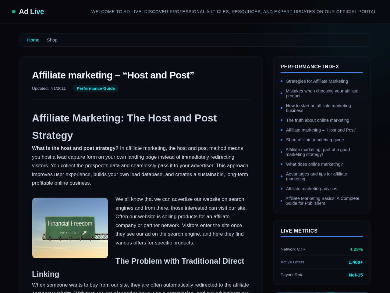 Ad Live Website Design