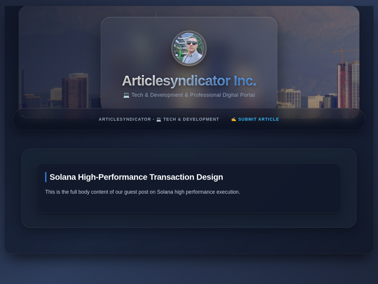 Articlesyndicator Inc. Website Design