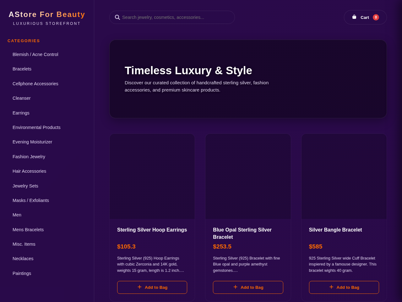astoreforbeauty.com Website Design
