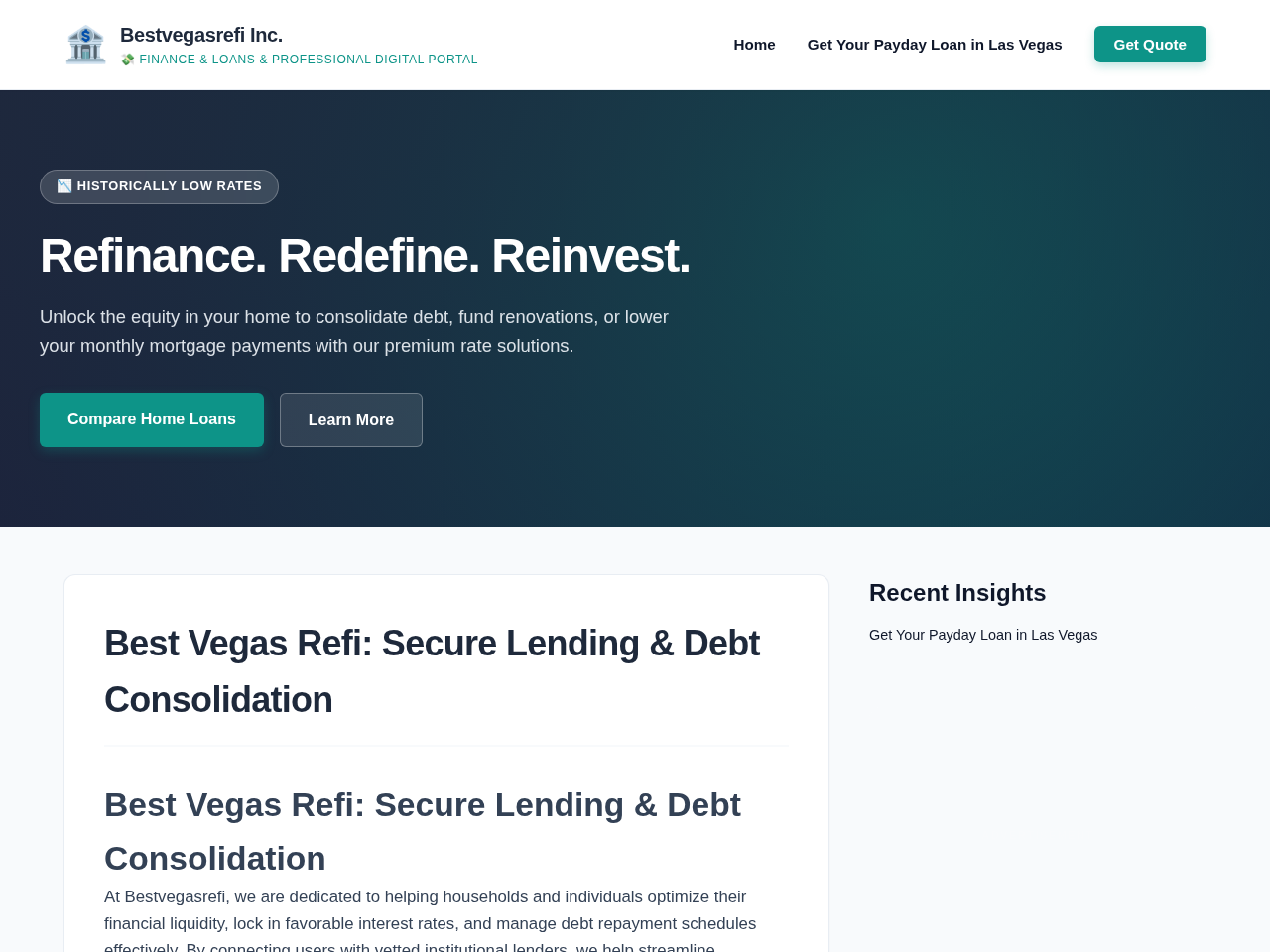 Bestvegasrefi Inc. Website Design
