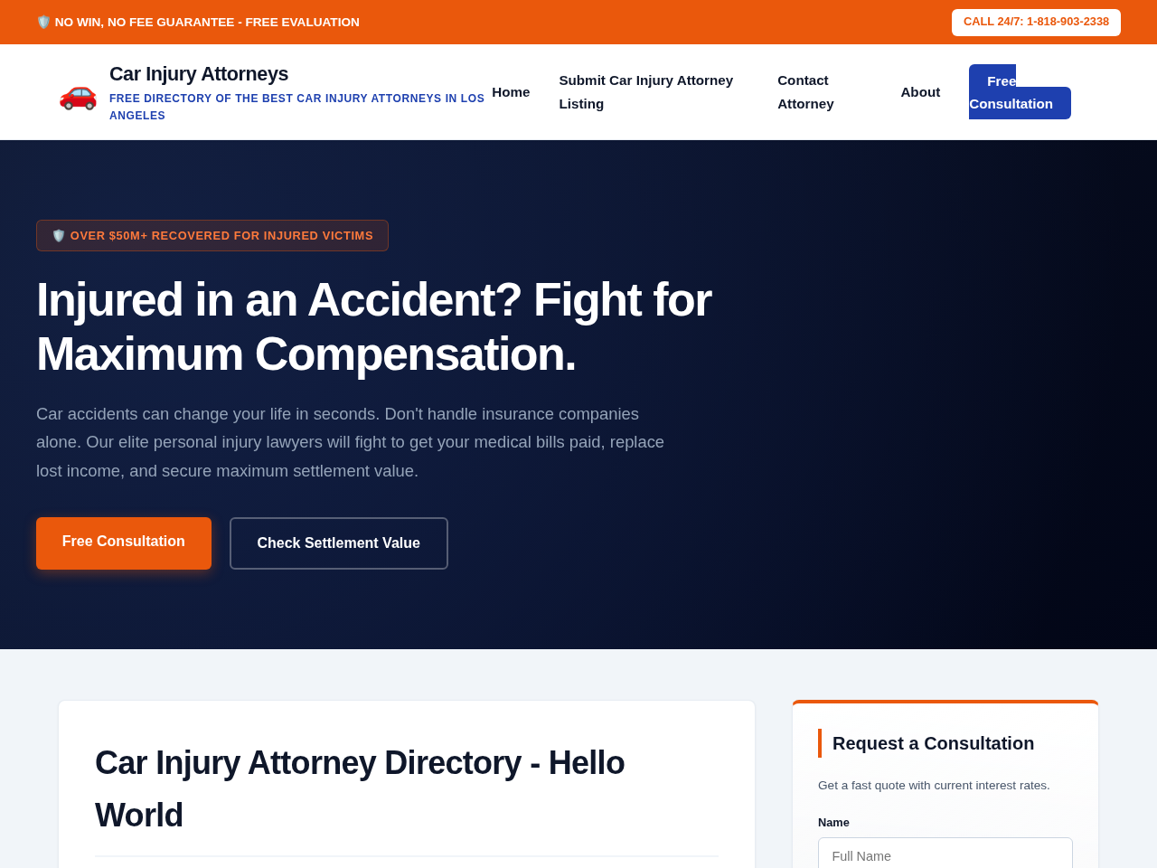 Car Injury Attorneys Website Design