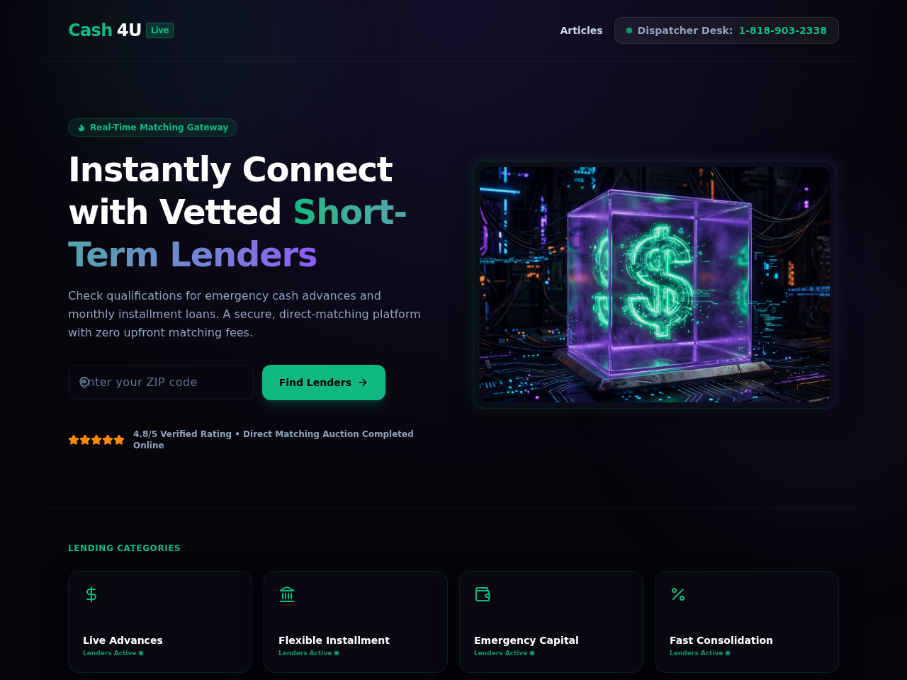 Cash Advance For You Website Design