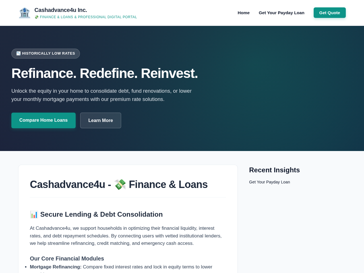 Cashadvance4u Inc. Website Design