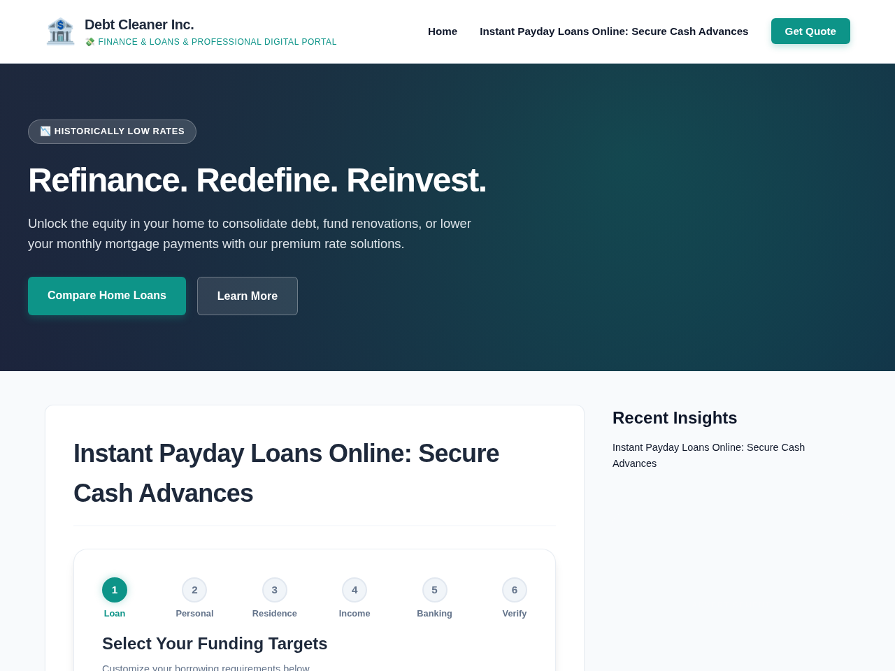 Debt Cleaner Inc. Website Design