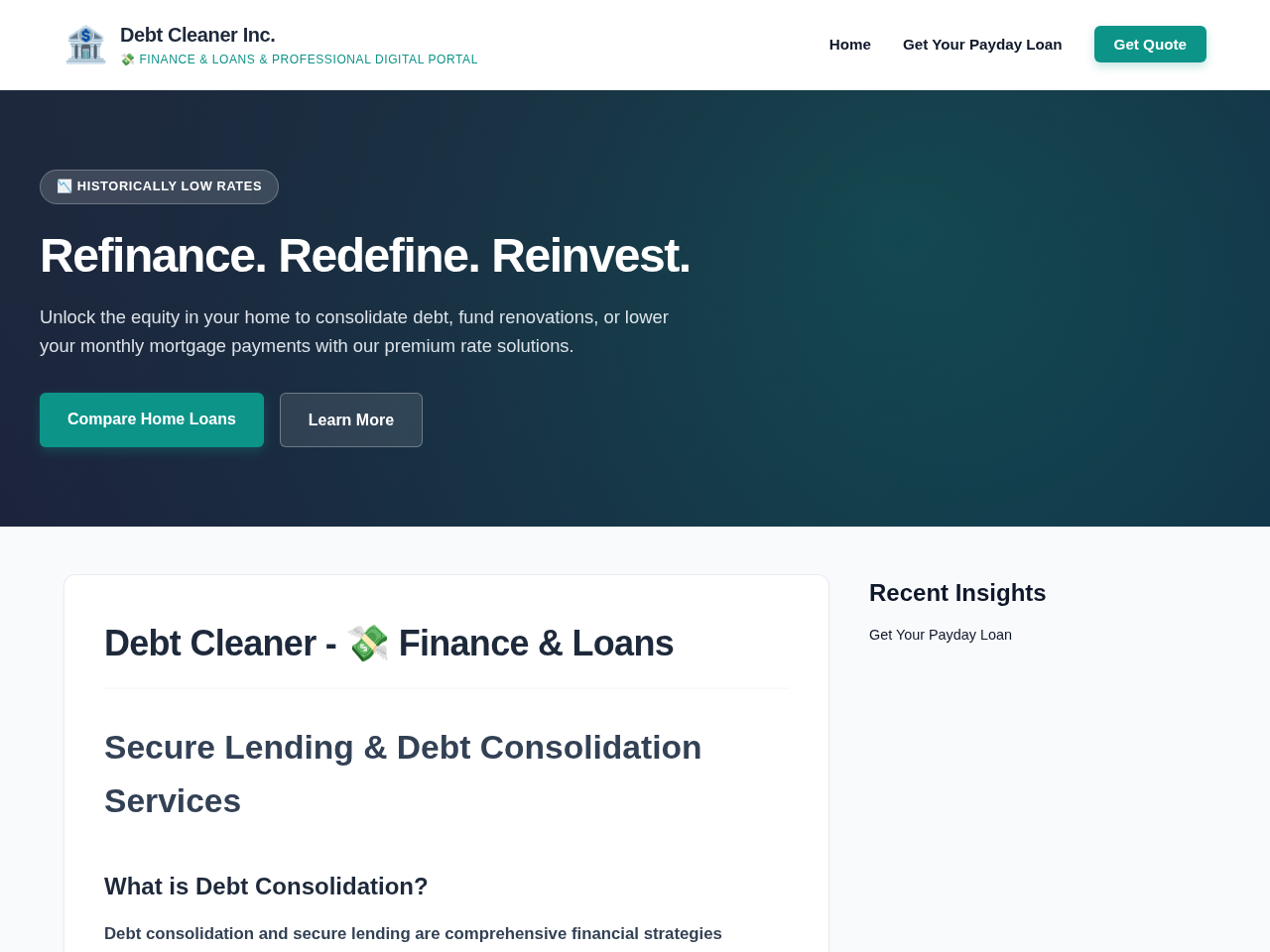 Debt Cleaner Inc. Website Design
