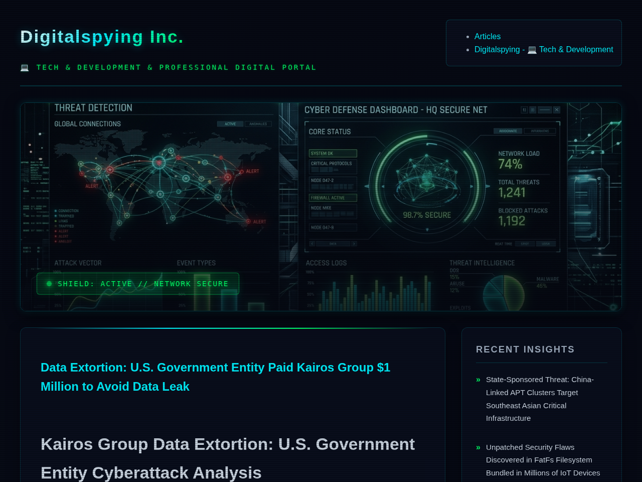 Digitalspying Inc. Website Design