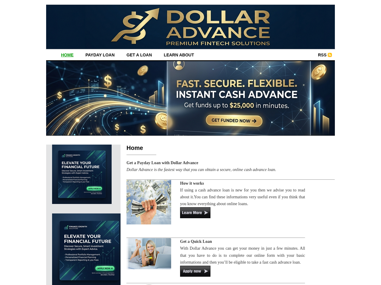 Dollar Advance Website Design