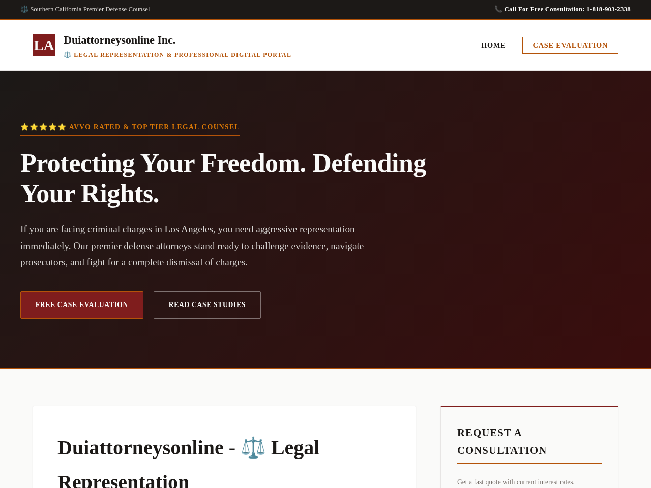 Duiattorneysonline Inc. Website Design