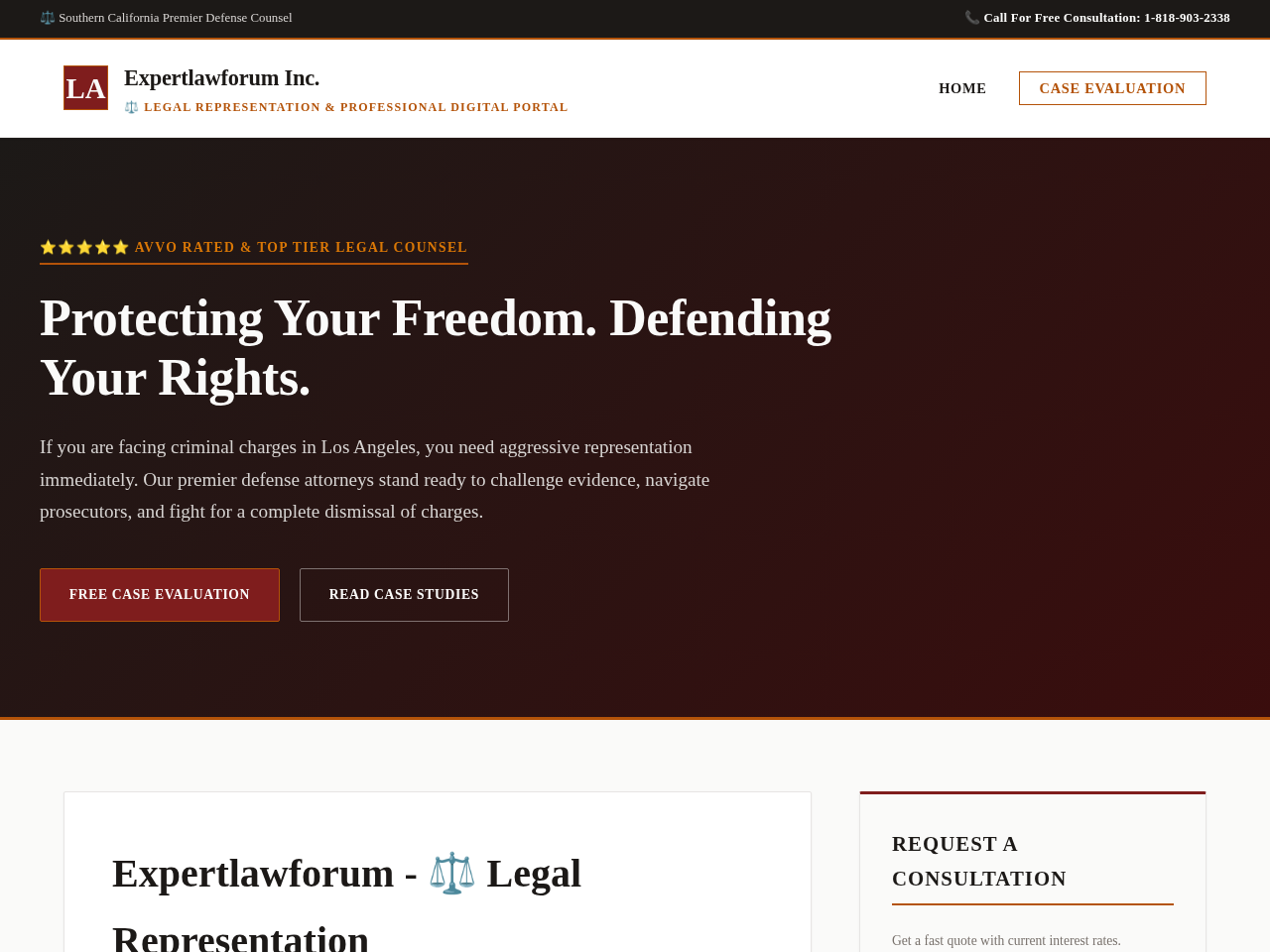 Expertlawforum Inc. Website Design