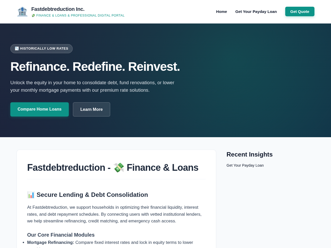 Fastdebtreduction Inc. Website Design
