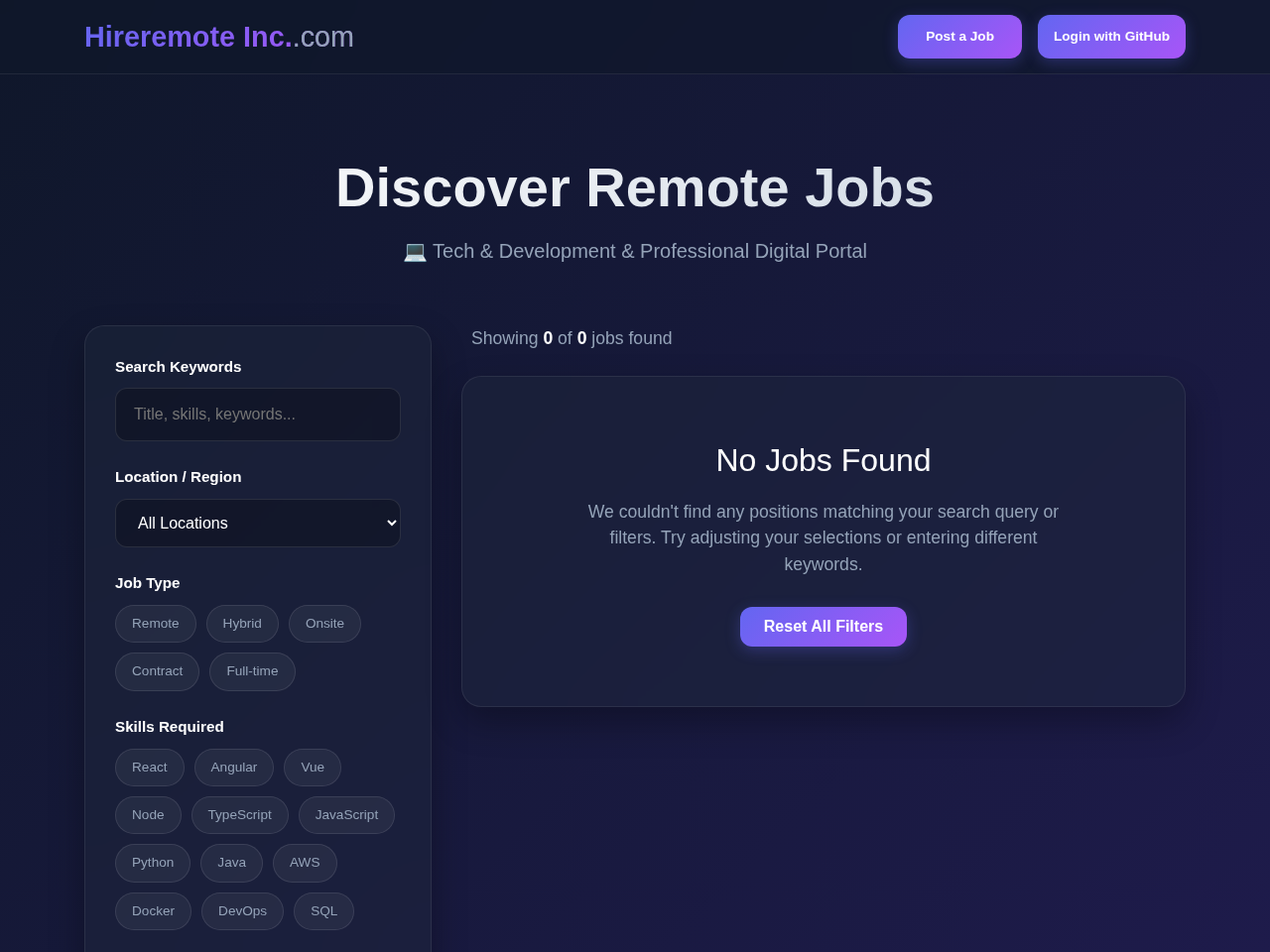 Hireremote Inc. Website Design