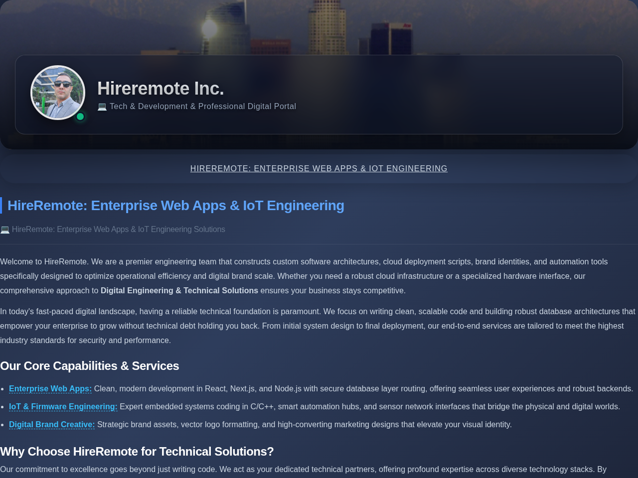 Hireremote Inc. Website Design