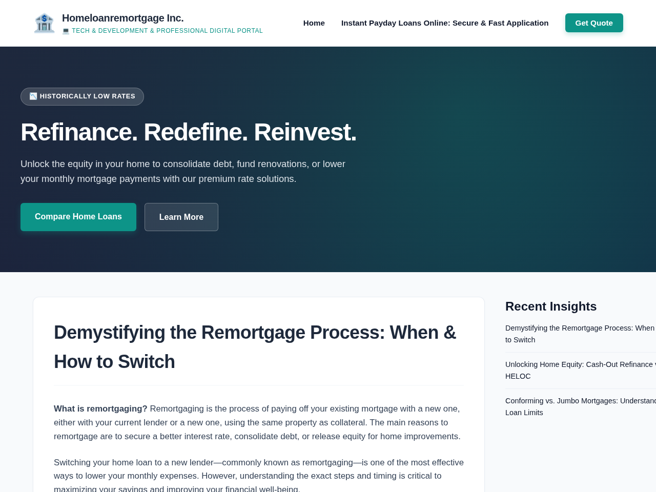 Homeloanremortgage Inc. Website Design