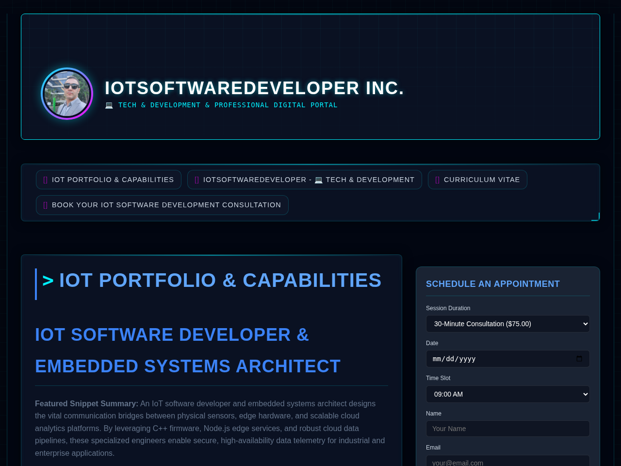 Iotsoftwaredeveloper Inc. Website Design