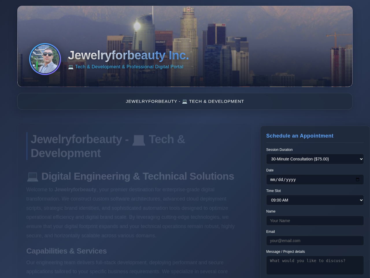 Jewelryforbeauty Inc. Website Design