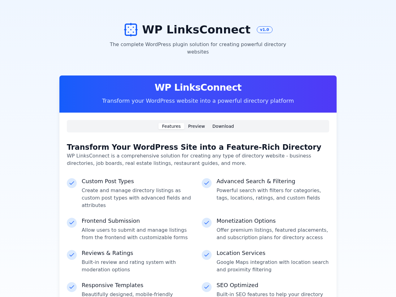 Linksconnect Inc. Website Design