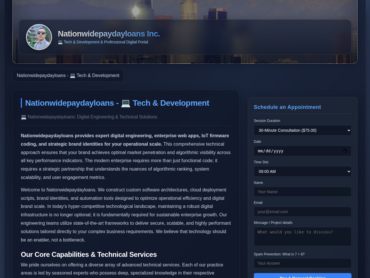 Nationwidepaydayloans Inc. Website Design