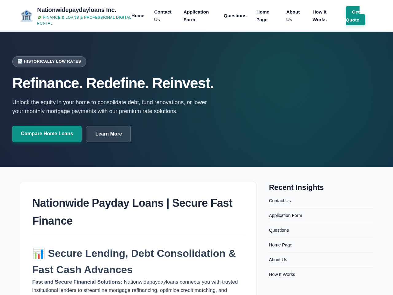 Nationwidepaydayloans Inc. Website Design