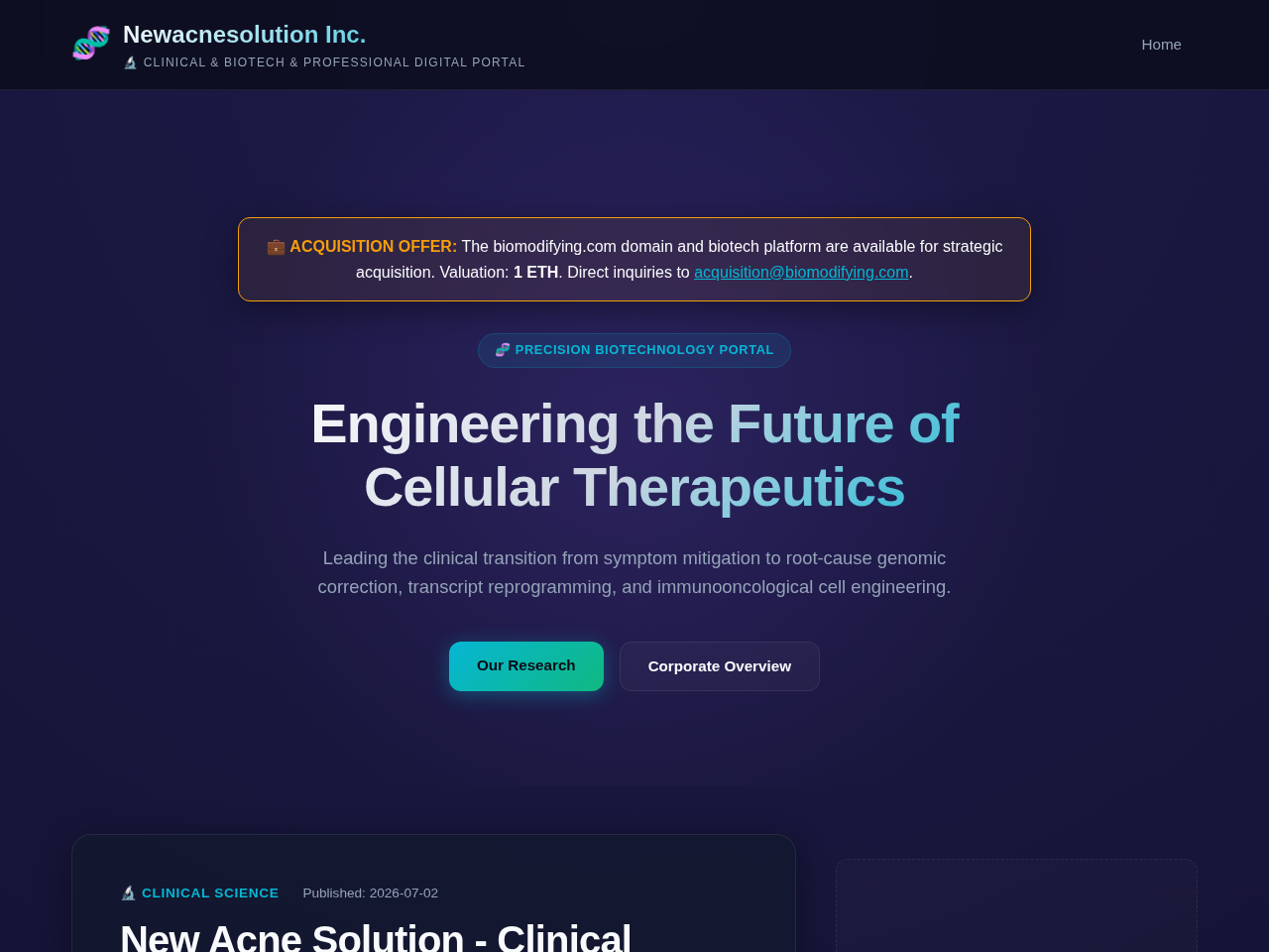 Newacnesolution Inc. Website Design