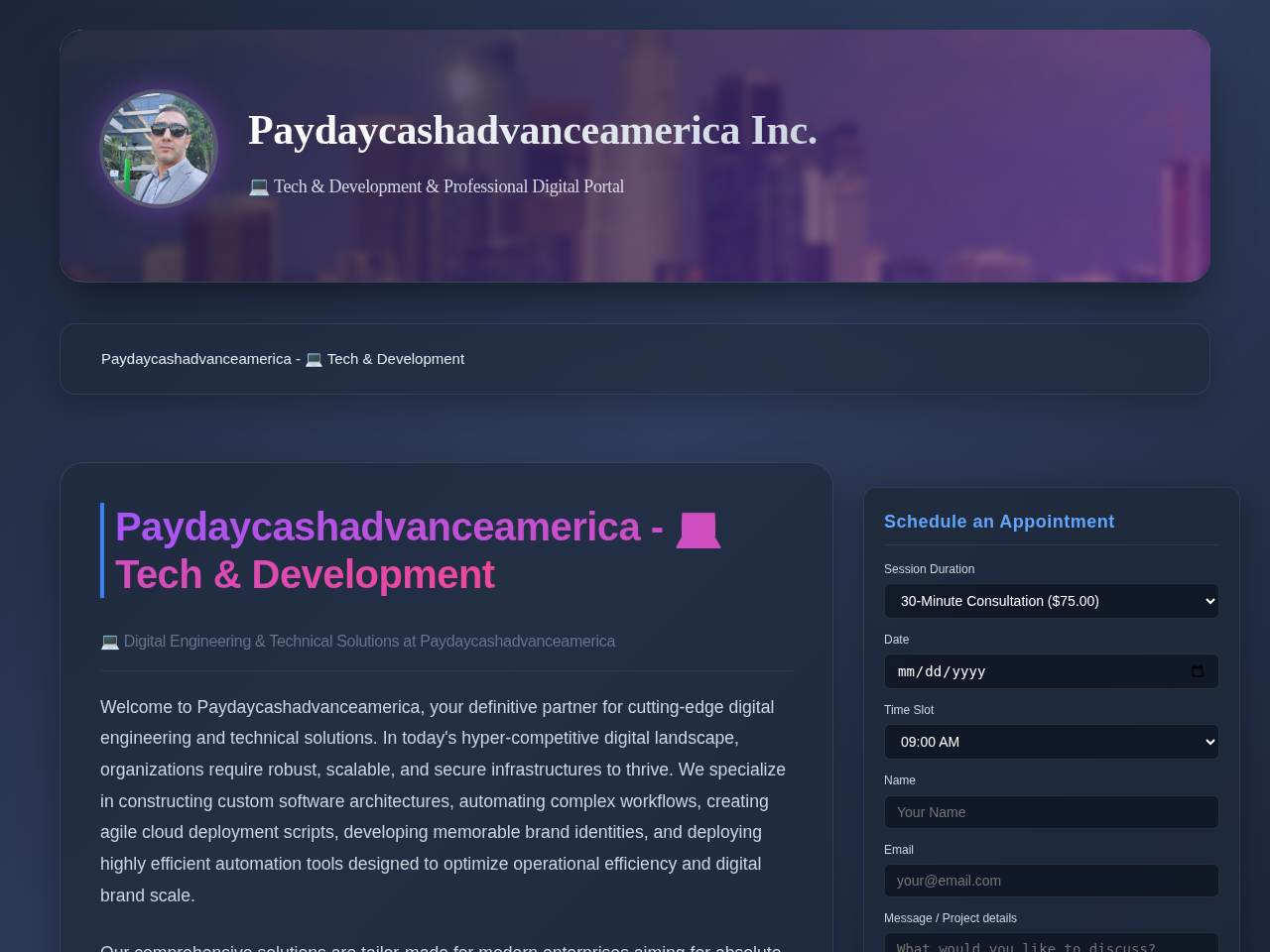 Paydaycashadvanceamerica Inc. Website Design