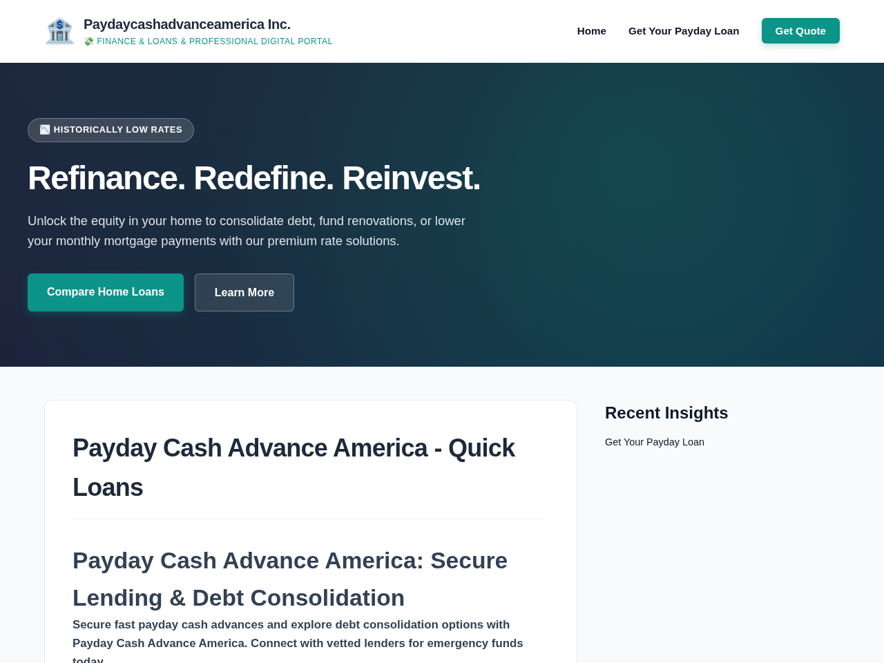 Paydaycashadvanceamerica Inc. Website Design