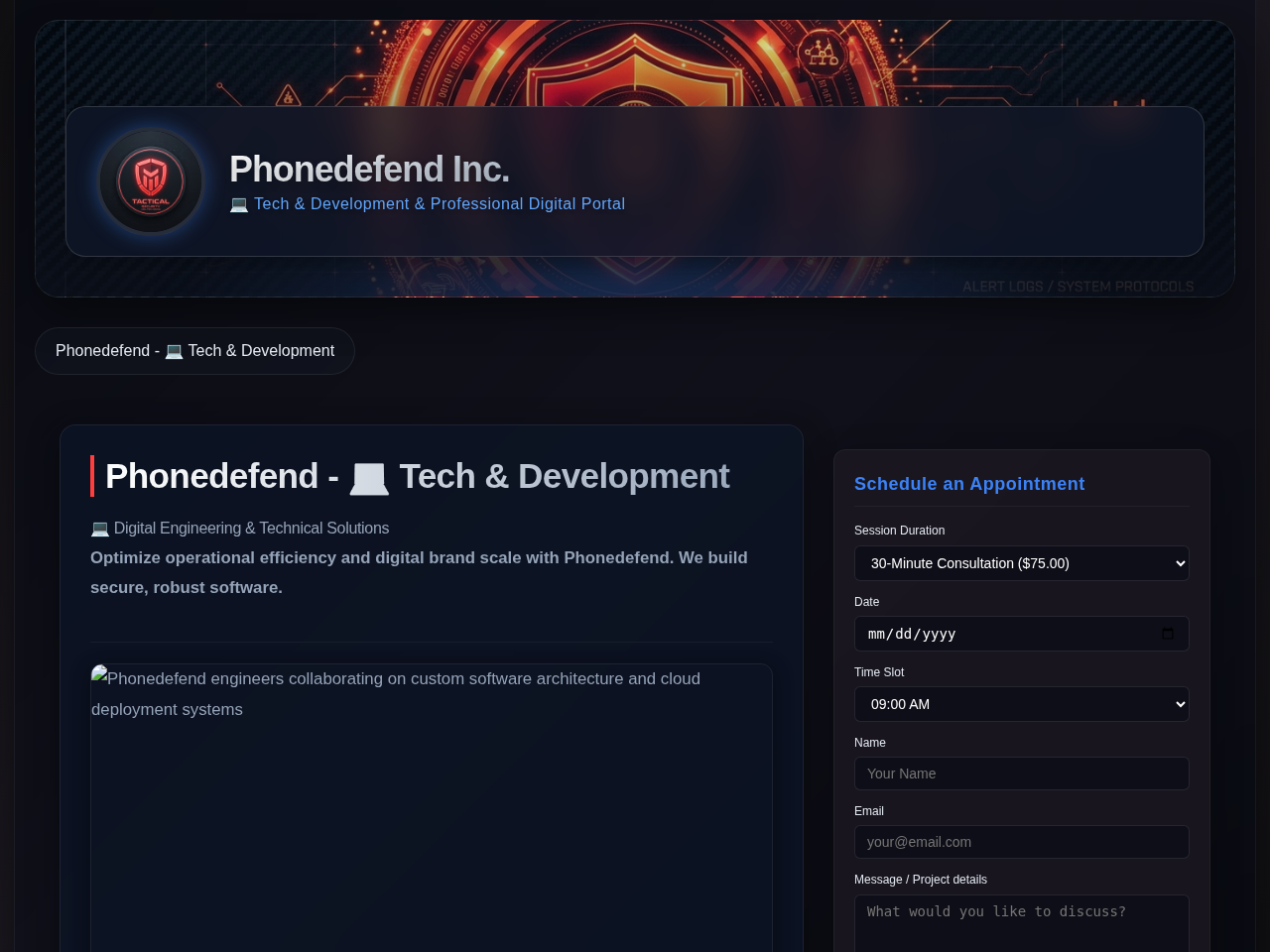 Phonedefend Inc. Website Design