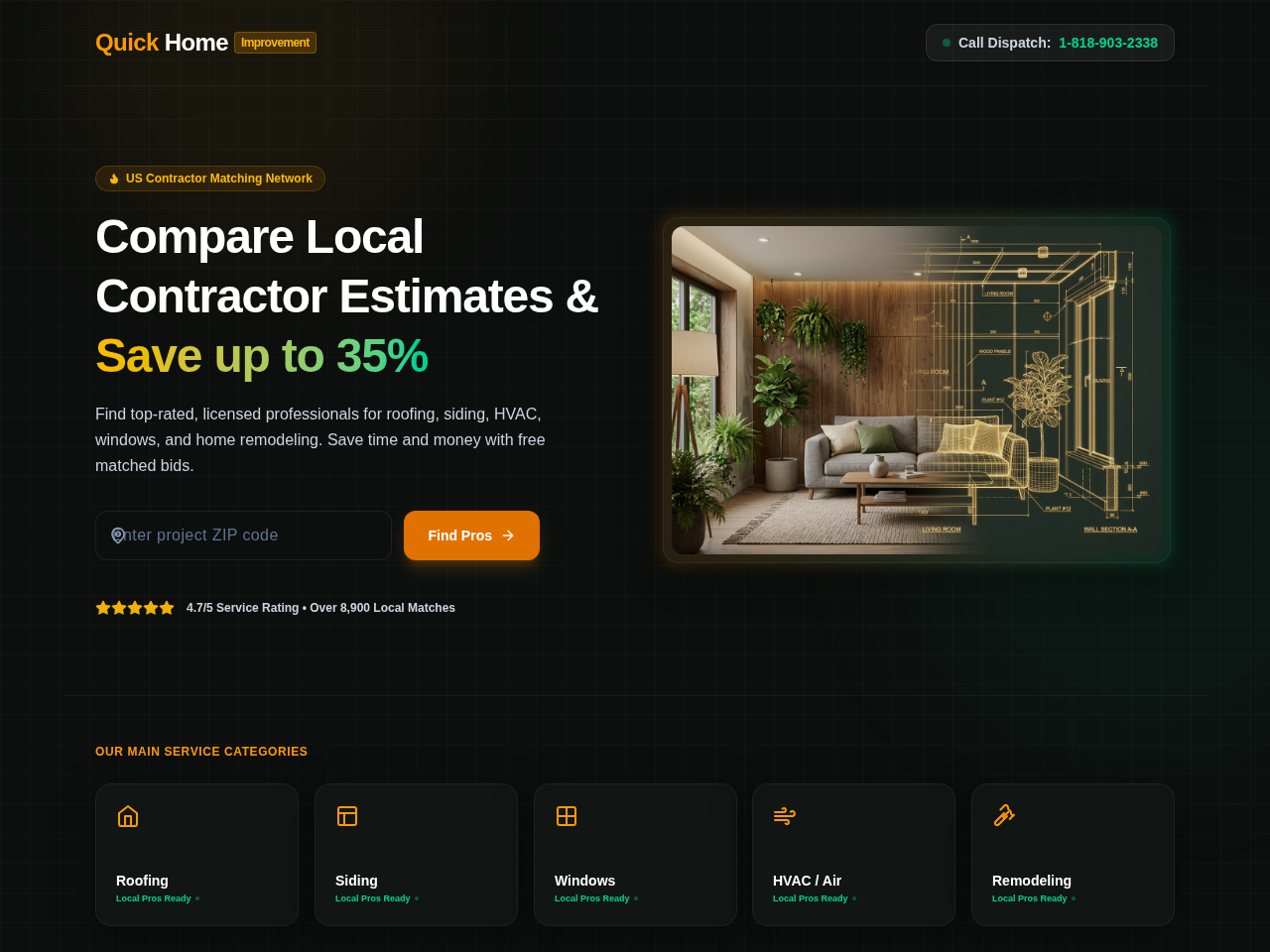 Quickhomeimprovement Inc. Website Design