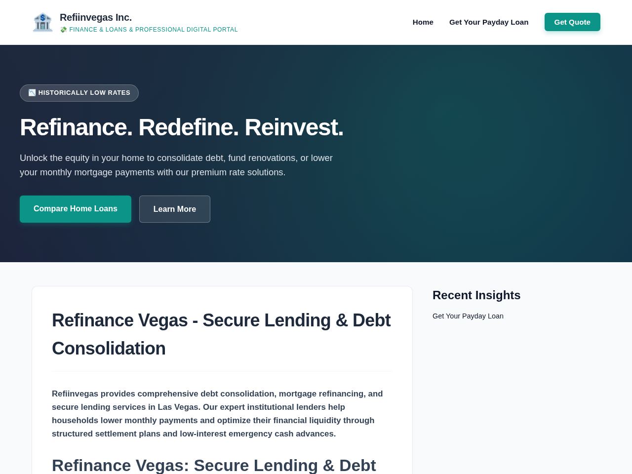 Refiinvegas Inc. Website Design