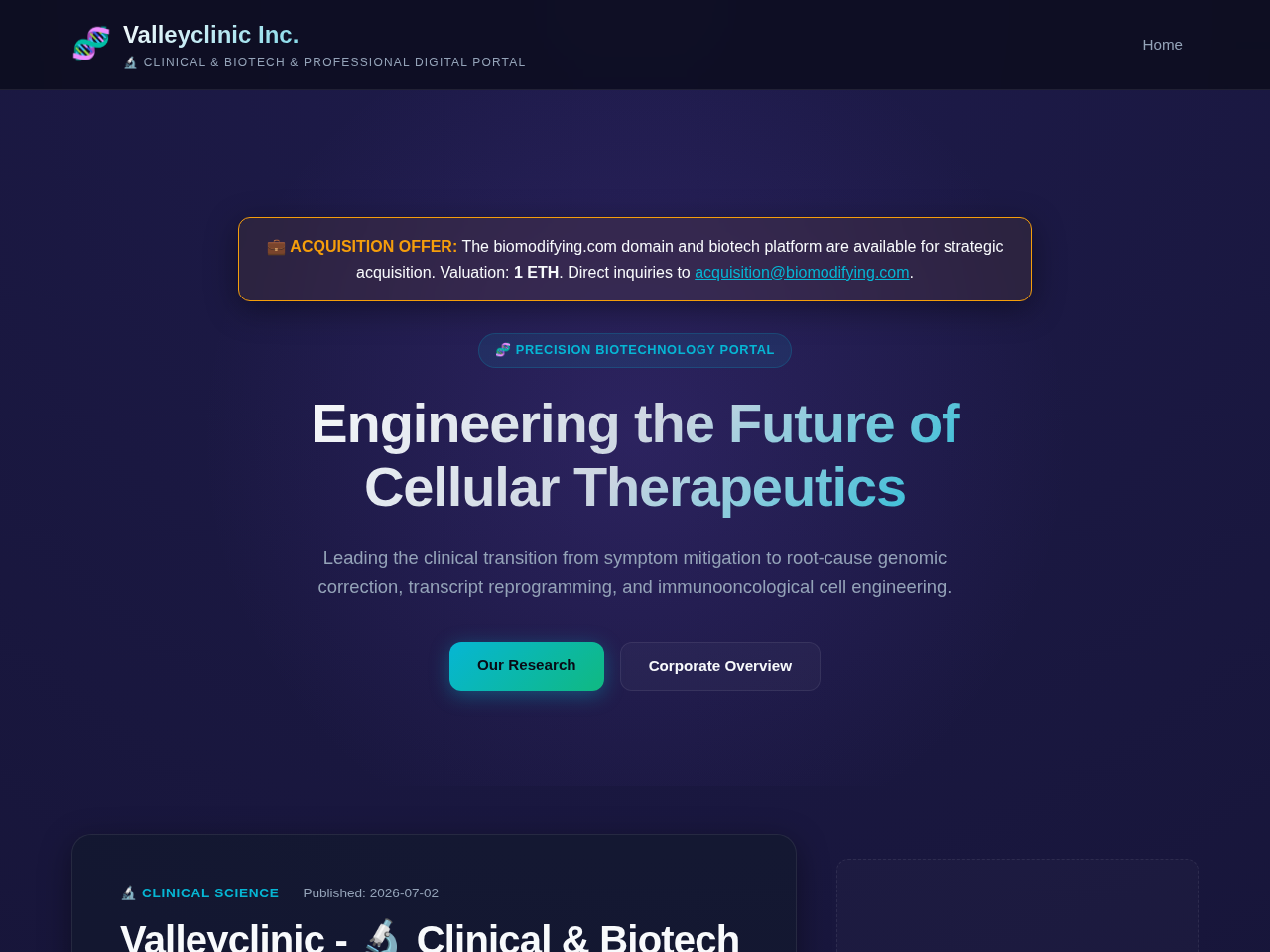 Valleyclinic Inc. Website Design
