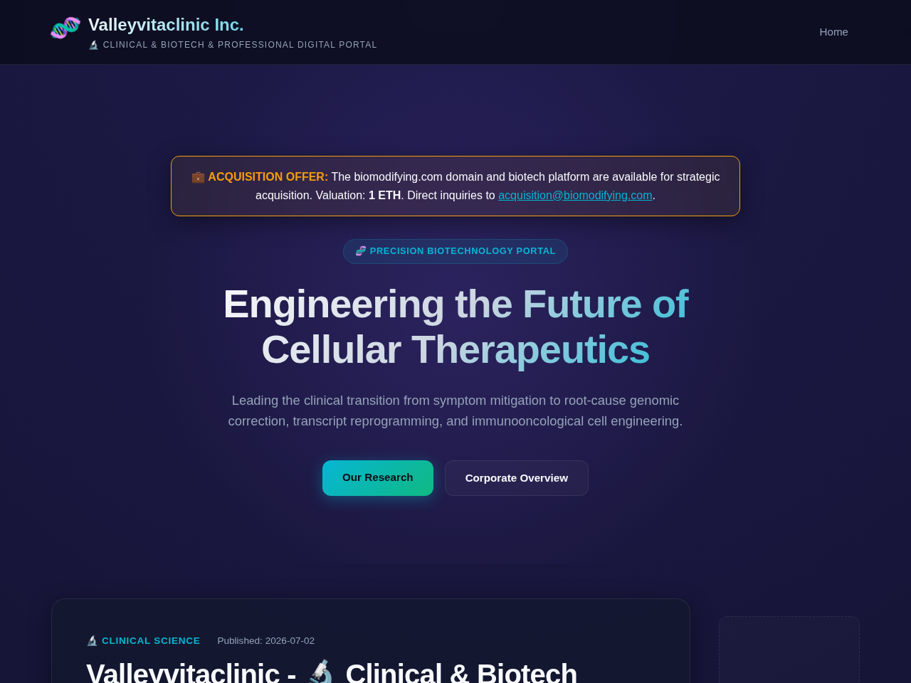 Valleyvitaclinic Inc. Website Design