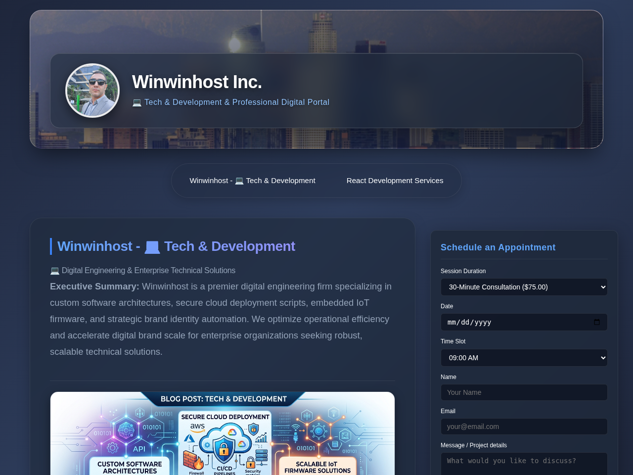 Winwinhost Inc. Website Design